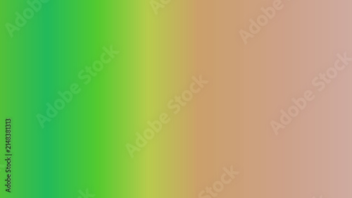 A natural earthy gradient smoothly transitions from vibrant green to mellow yellow and a warm soft brown