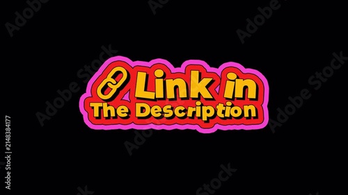 Animated Link in the Description Text Overlay