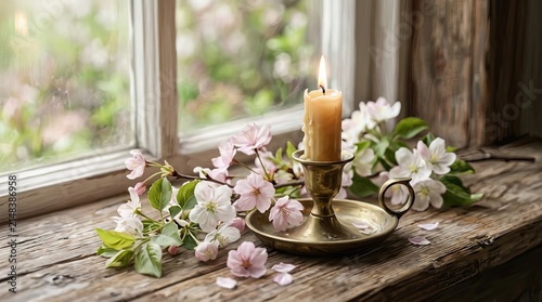 still life with a candle