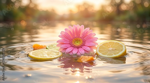 lemon in water