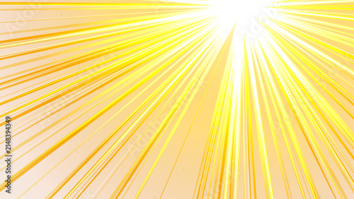 Vibrant yellow sunburst pattern with intense radiating light beams creating a bright summer energy effect