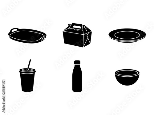 Premium Mexican Cuisine & Street Food Silhouette Icon Collection