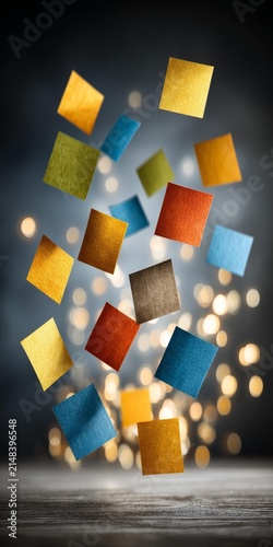Abstract Art Display, Studio Environment, Digital Composition, Contemporary Viewpoint