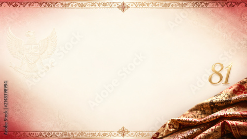 Indonesian Independence Day Celebration Background with Red and White National Theme