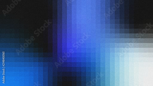 Abstract grainy noise texture background with vertical grid layers, smooth blue‑toned gradient shifting from deep black to bright blue and pale white.