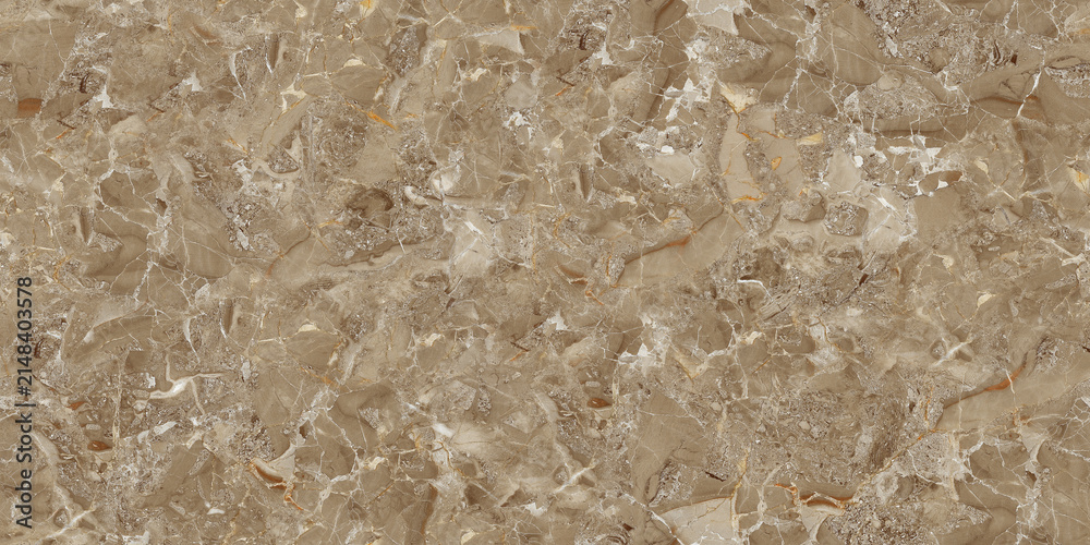 Obraz premium Brown speckled granite stone texture, detailed natural rock background with crystalline patterns for interior design, durable flooring, kitchen countertops, architecture, and rustic wall tiles.