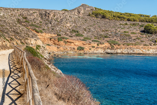 Scenic view of Cala Fredda Beach on Levanzo Island, part of the Egadi Islands in the Province of Trapani, Sicily, Italy.