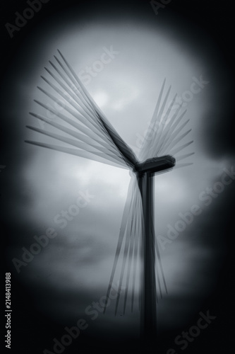 wind turbine in the wind