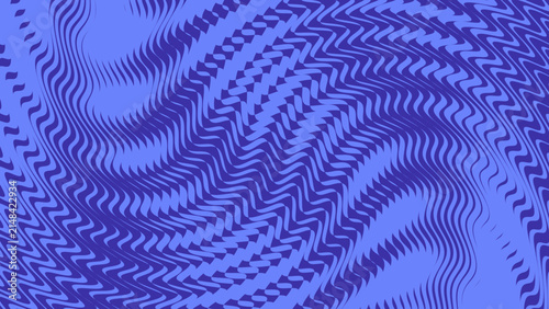Abstract Wavy Lines Pattern in Blue and Dark Purple Tones, Digital Graphic Background