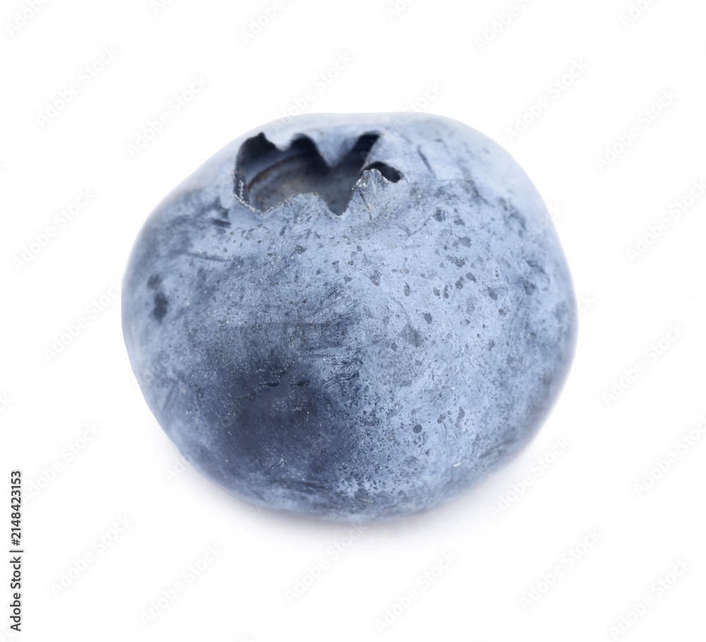 Fototapeta premium One tasty ripe blueberry isolated on white