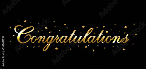 Congratulation Text With Black Background