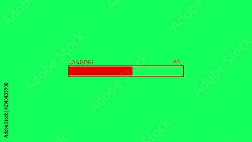 Abstract loading icon animation. Loading bar and percentage Futuristic progress loading bar 0-100 percent animation. ,alpha channel. on a  background. 4k Video