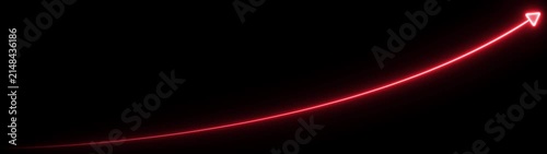 Neon business growth arrow animation. abstract business down to up arrow animation.  black background 4k.Zigzag up right arrow color.Increasing green arrow