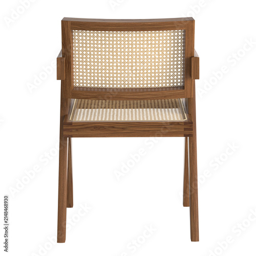 Modern retro vintage chair isolated on white background