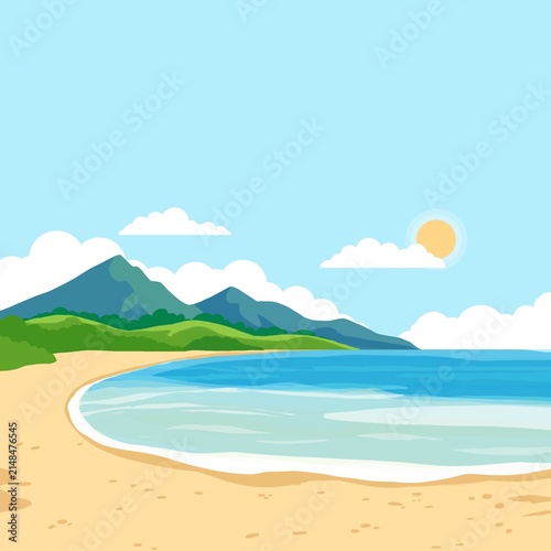 the sea background cartoon 