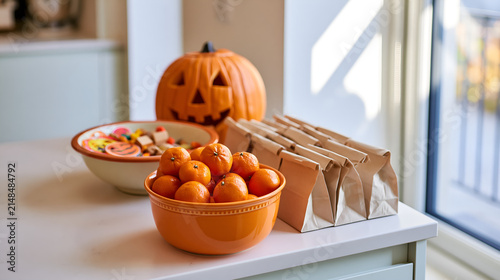 Allergy friendly Halloween treats on a bright kitchen table