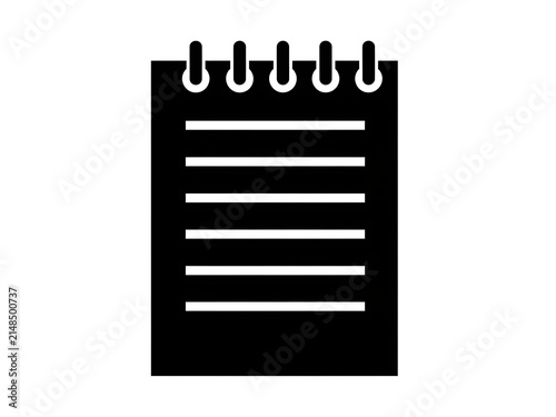 Simple spiral notebook with blank lines icon