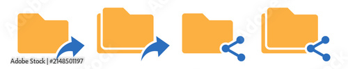Folder storage share icon illustration