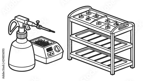 Gardening and greenhouse seedling equipment with gardening greenhouse supplies