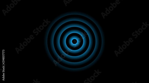 Abstract neon circle radio waves looping background. Abstract neon radio waves signal.Radio wave signal, radar concept.Radio waves seamless animation background video with alpha chanel.4k video