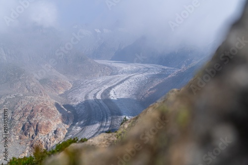 Majestätischer Aletschgletscher in den Schweizer Alpen