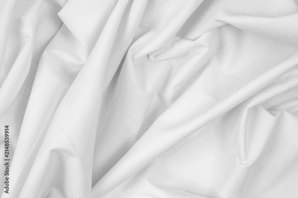 Fototapeta premium lush voluminous white fabric folds