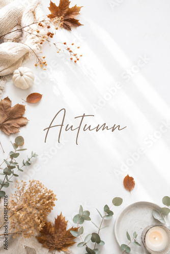 Autumn background, with copy space, in vertical.