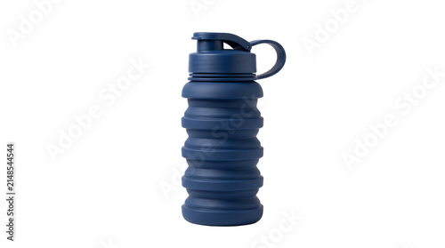 Quadro su tela Blue collapsible silicone water bottle for travel and gym