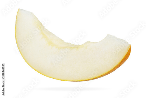 Konstfotografi Whole and Halved Torpedo Melon Isolated on White Background