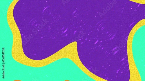 Abstract background with fluid organic shapes in purple yellow and cyan colors.