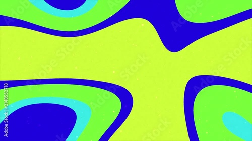 Abstract background featuring vibrant wavy liquid shapes in blue green and lime colors.