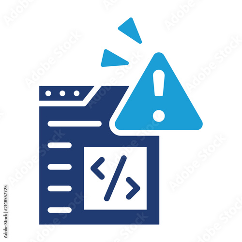 Bild auf Leinwand Error Warning Solid Icon