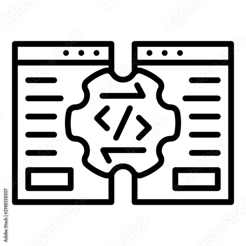 Foto API Integration Line Icon