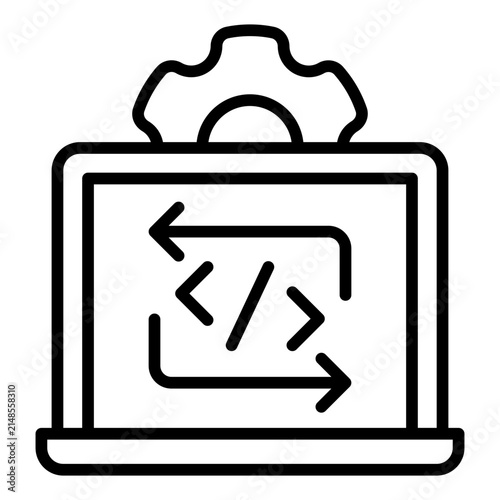 Foto Software Configuration Line Icon
