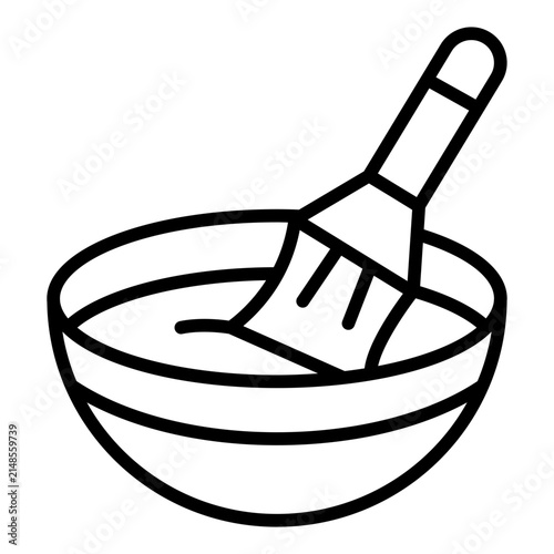 marinade bowl line icon