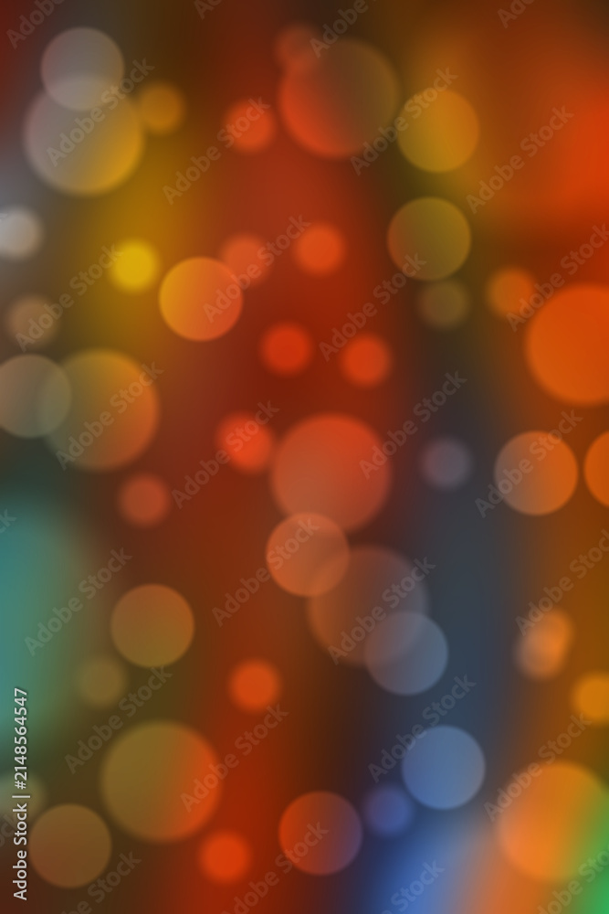 Fototapeta premium Abstract Bokeh Background Featuring Colorful Gradient Glowing Light Circles