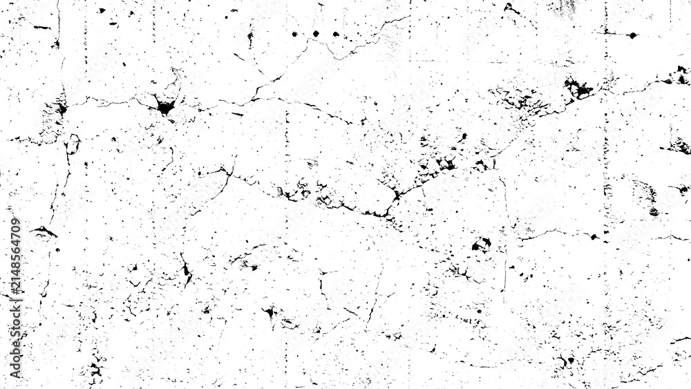 Fototapeta premium Black and white grunge texture background with an array of cracks and distressed details for versatile design projects.