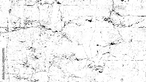 Cracked concrete texture with grunge details and grey checkered background for overlay.