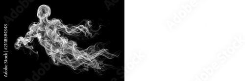 Картината върху платно Ethereal Vapor Spirit and Ghost Concept Featuring a Flowing Mist Character