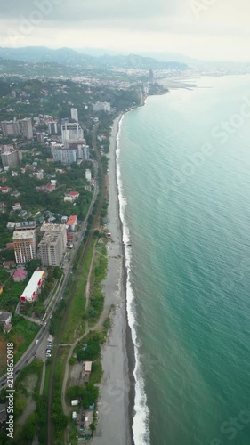 aerial view of the city of kobuleti