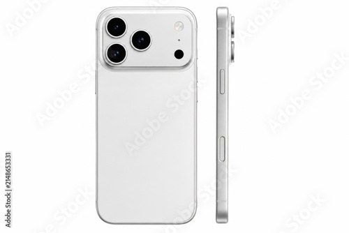 Smartphone isolated white background no screen