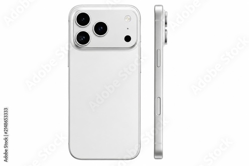 Smartphone isolated white background no screen