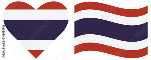Fotografía Thailand flags set