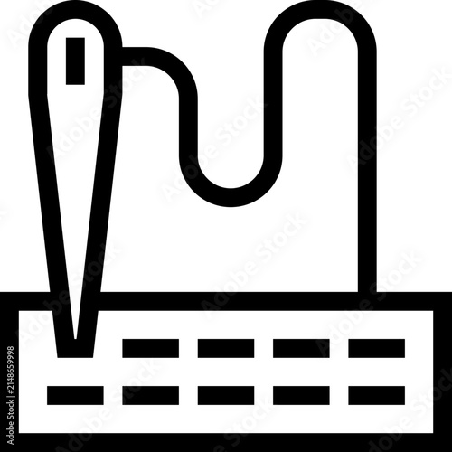 Bild auf Leinwand Backstitch Outline Icon