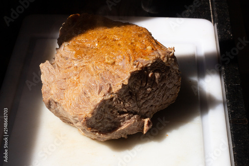 Cooked Cupim Beef Roast on Cutting Board
