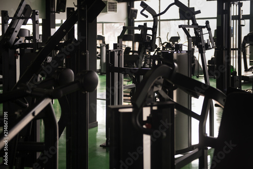 Modern Gym Interior With Equipment