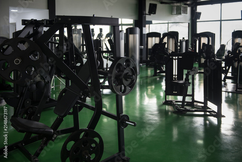 Exercise Machines In A Modern Gym