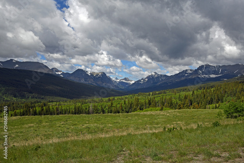 View of Mountains at Two Medicine, Glacier National Park, Montana