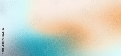 Abstract grainy gradient background, turquoise blue orange beige noise texture header, banner, wallpaper backdrop design