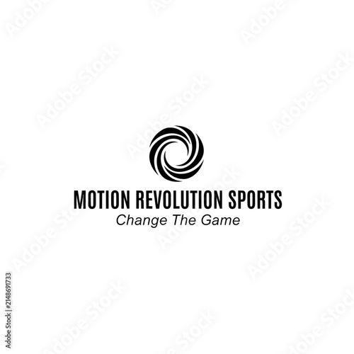 Motion Revolution Sports Logo - Dynamic Abstract Swirl Icon, Isolated